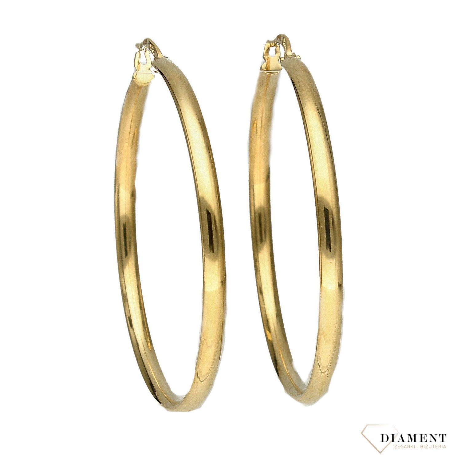 Złote kolczyki 585 koła 4,5 cm KL 8415B 585.jpg